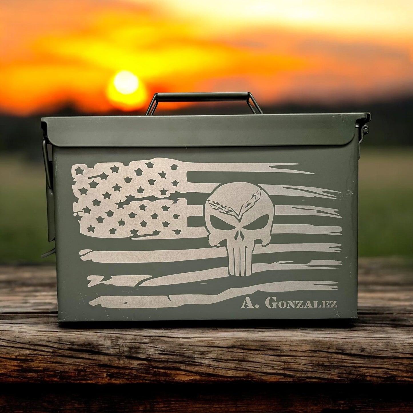 Custom Engraved Ammo Can – .30 or .50 Caliber – Personalized Gift for Dad