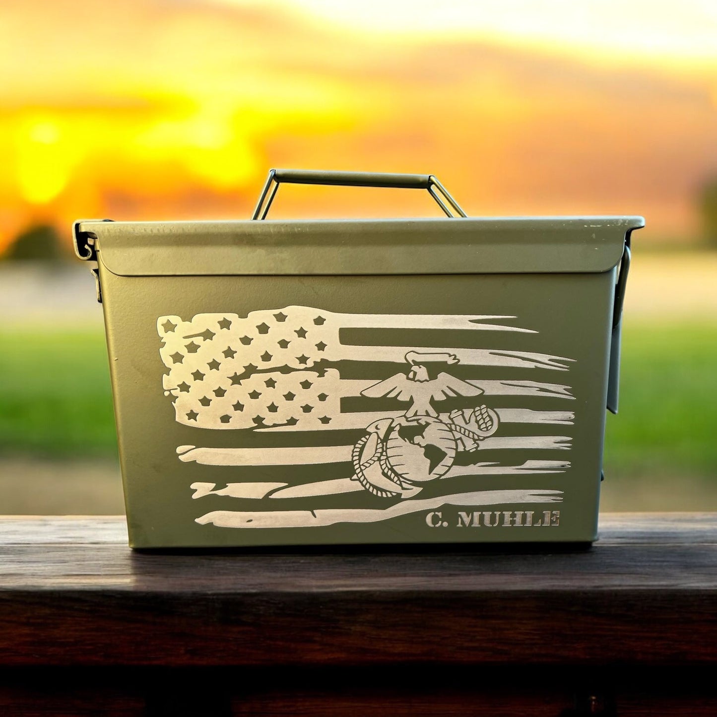 Custom Engraved Ammo Can – .30 or .50 Caliber – Personalized Gift for Dad