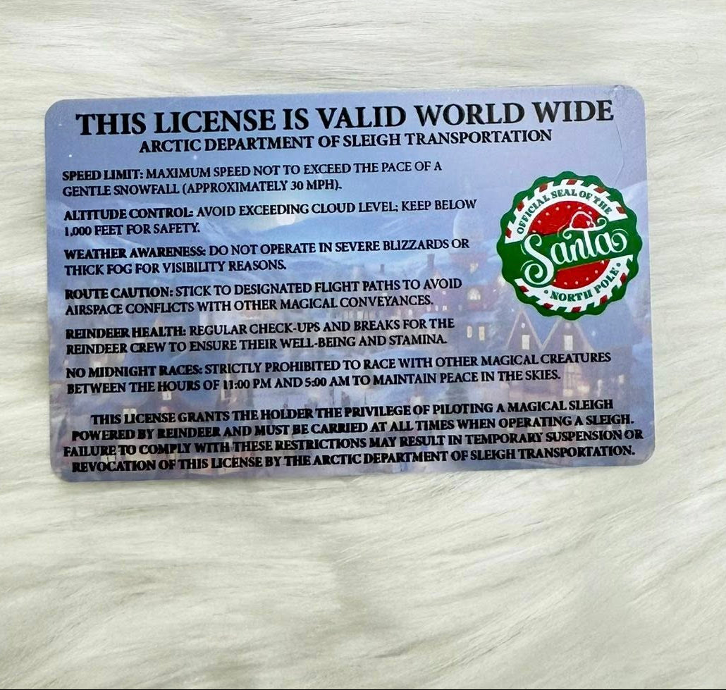 Prancer’s Flight License – A Magical Christmas Morning Surprise!