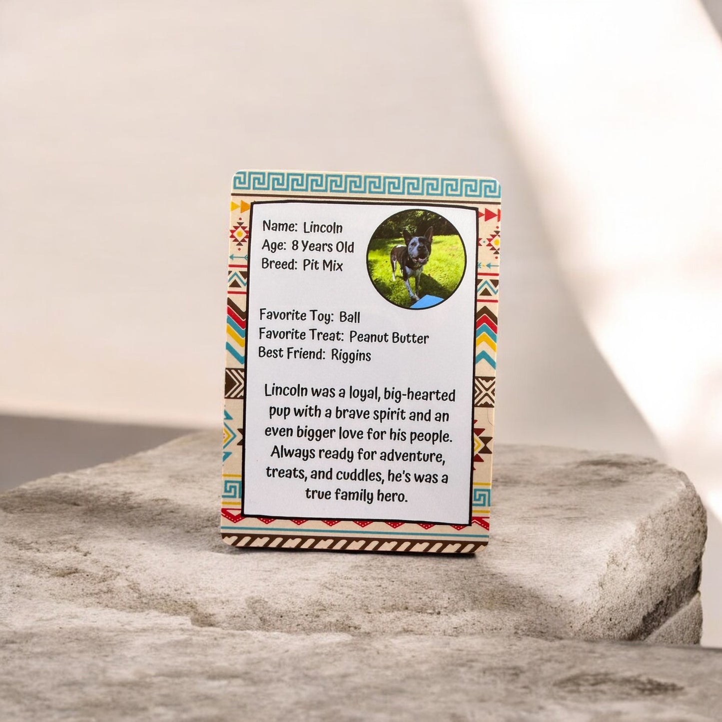 Custom Pet Trading Card – Personalized Keepsake for Your Fur Baby