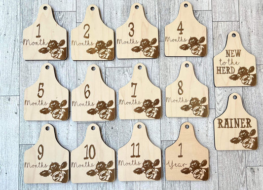 Cow Tag Milestone Set