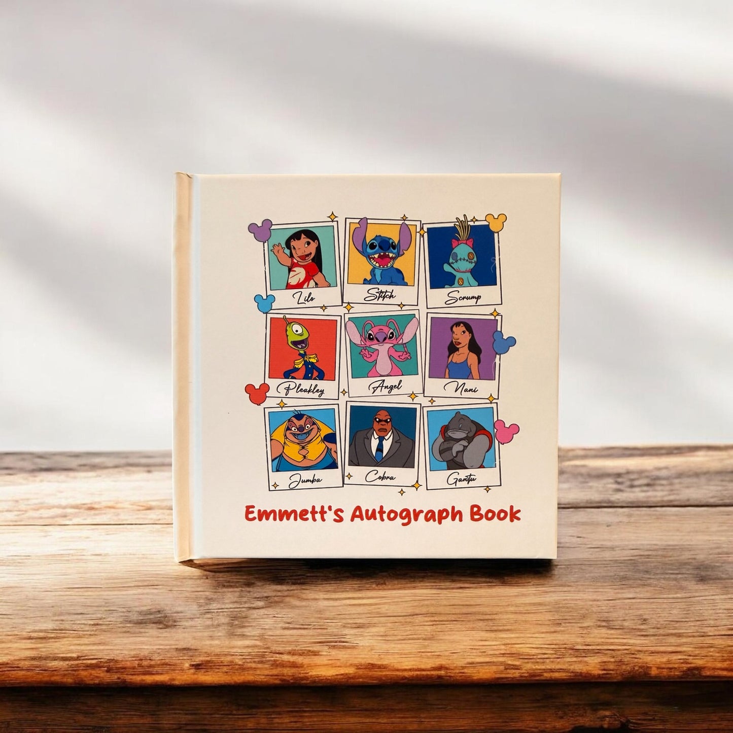 Lilo & Stitch Autograph Book, Polaroid Style Disney Autograph Book, Personalized Stitch Lilo Angel Nani Kids Keepsake