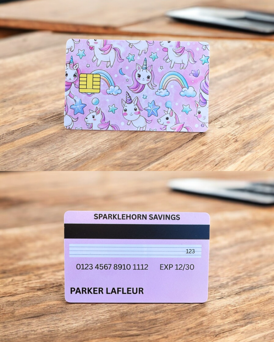 Custom Full-Color Play Credit Card for Kids – Double-Sided & Durable