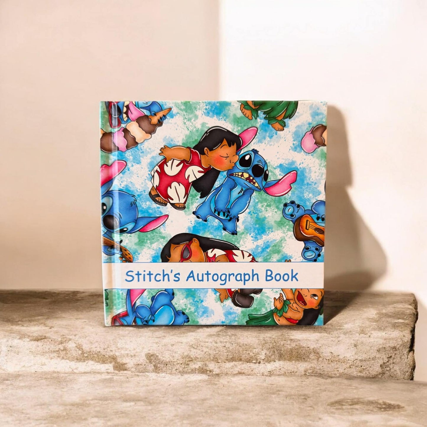 Personalized Lilo and Stitch Autograph Book – Sweet and Mischievous Design Personalized Keepsake for Vacations & Meet-and-Greets