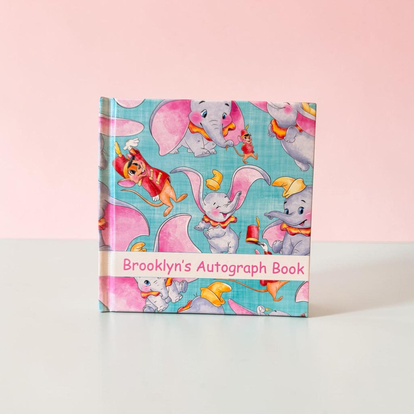 Personalized Dumbo Autograph Book – Custom Name Disney Trip Signature Book, Dumbo Keepsake for Kids