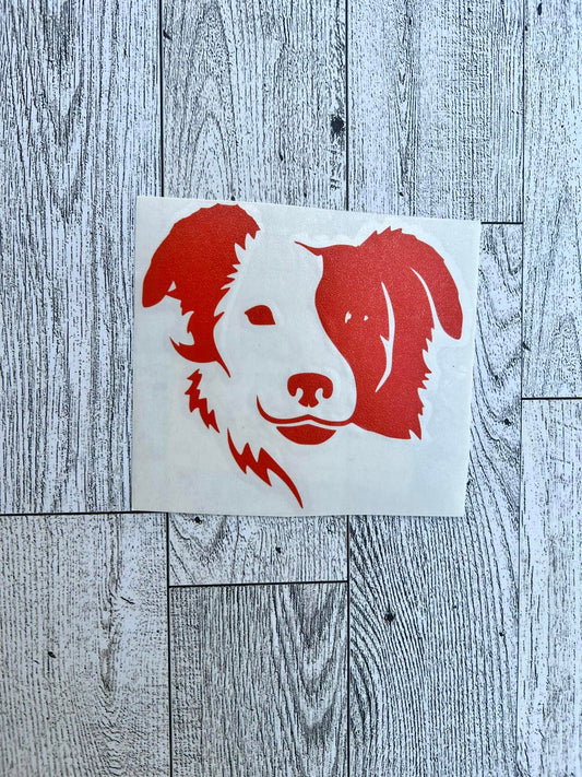 Orange Border Collie decal
