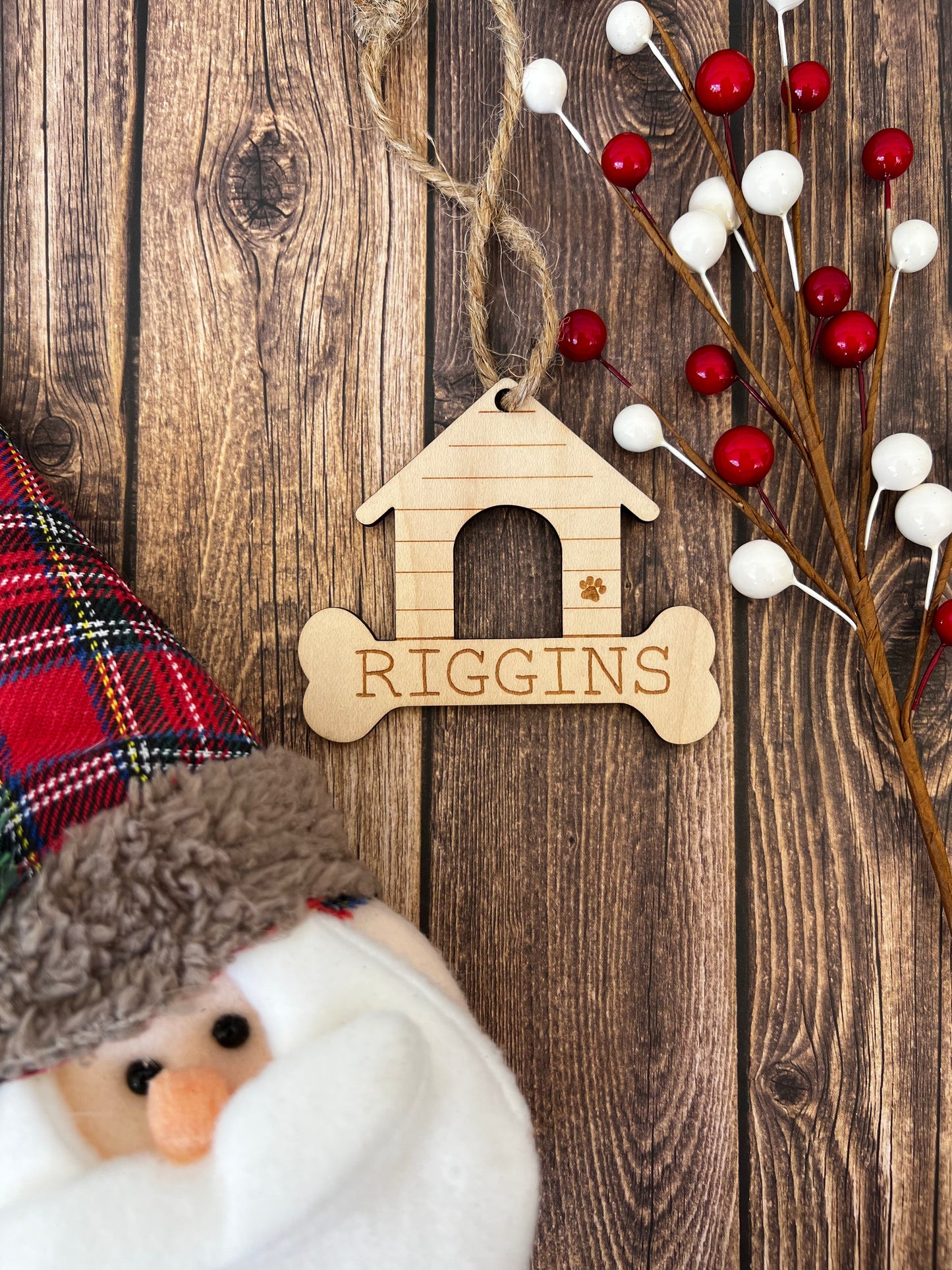 Custom Dog House Ornament with Bone – Christmas in July Fundraiser for Joey’s Paws