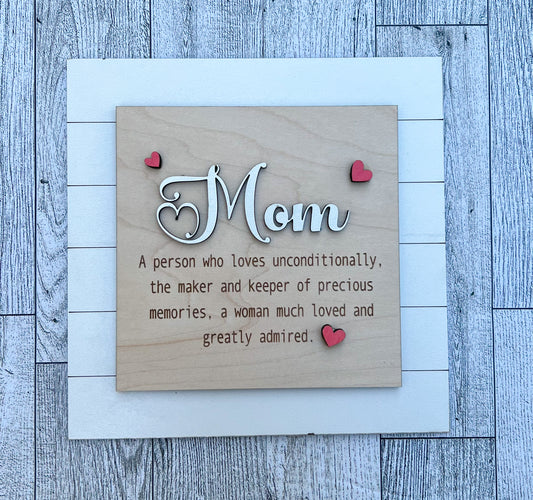 Shiplap Mother's Day Sign - A Heartfelt Tribute to Mom and Beyond!