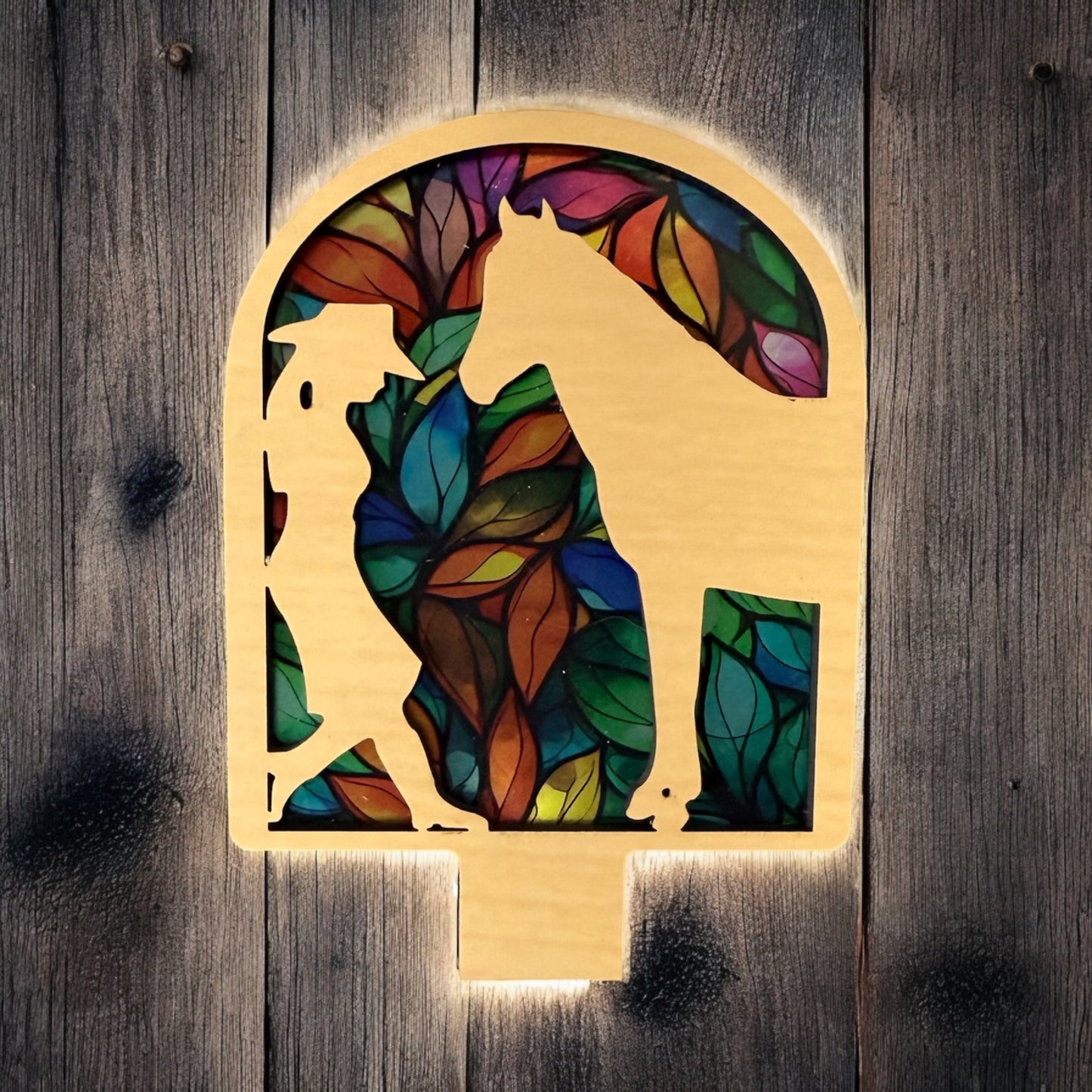 Cowgirl & Horse Nightlight – A Rustic Tribute to the Bond We Love