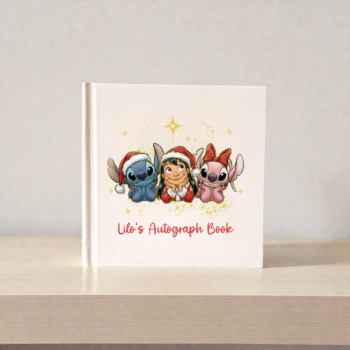 Personalized Lilo & Stitch Christmas Autograph Book