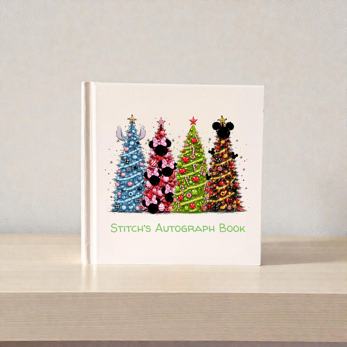 Personalized Disney Christmas Tree Autograph Book