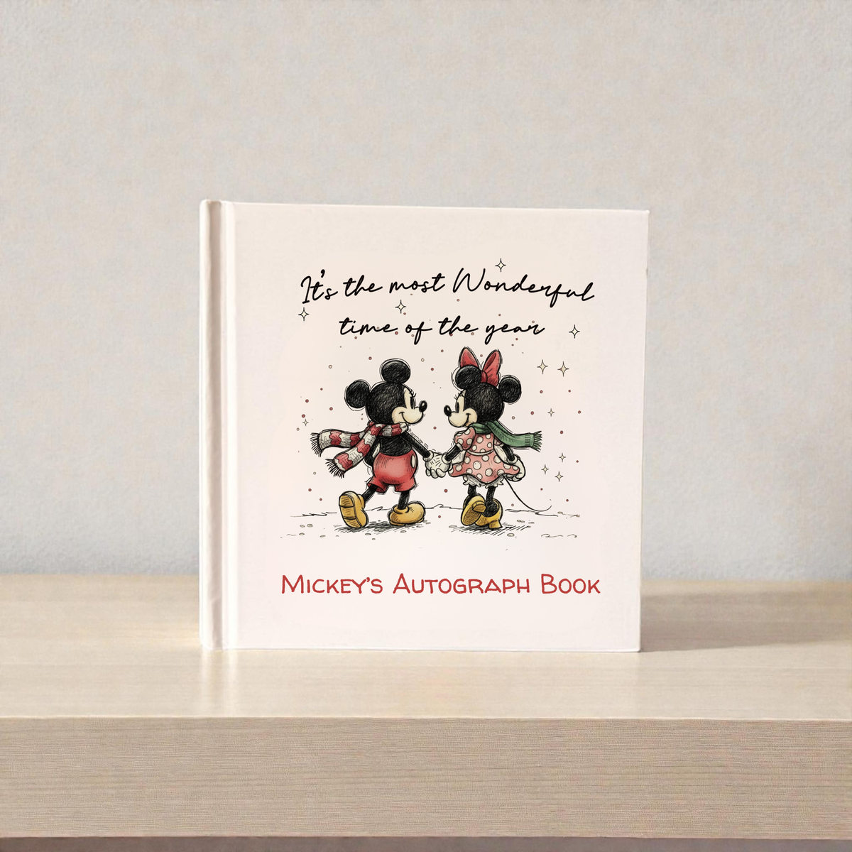 Personalized Mickey & Minnie Christmas Autograph Book