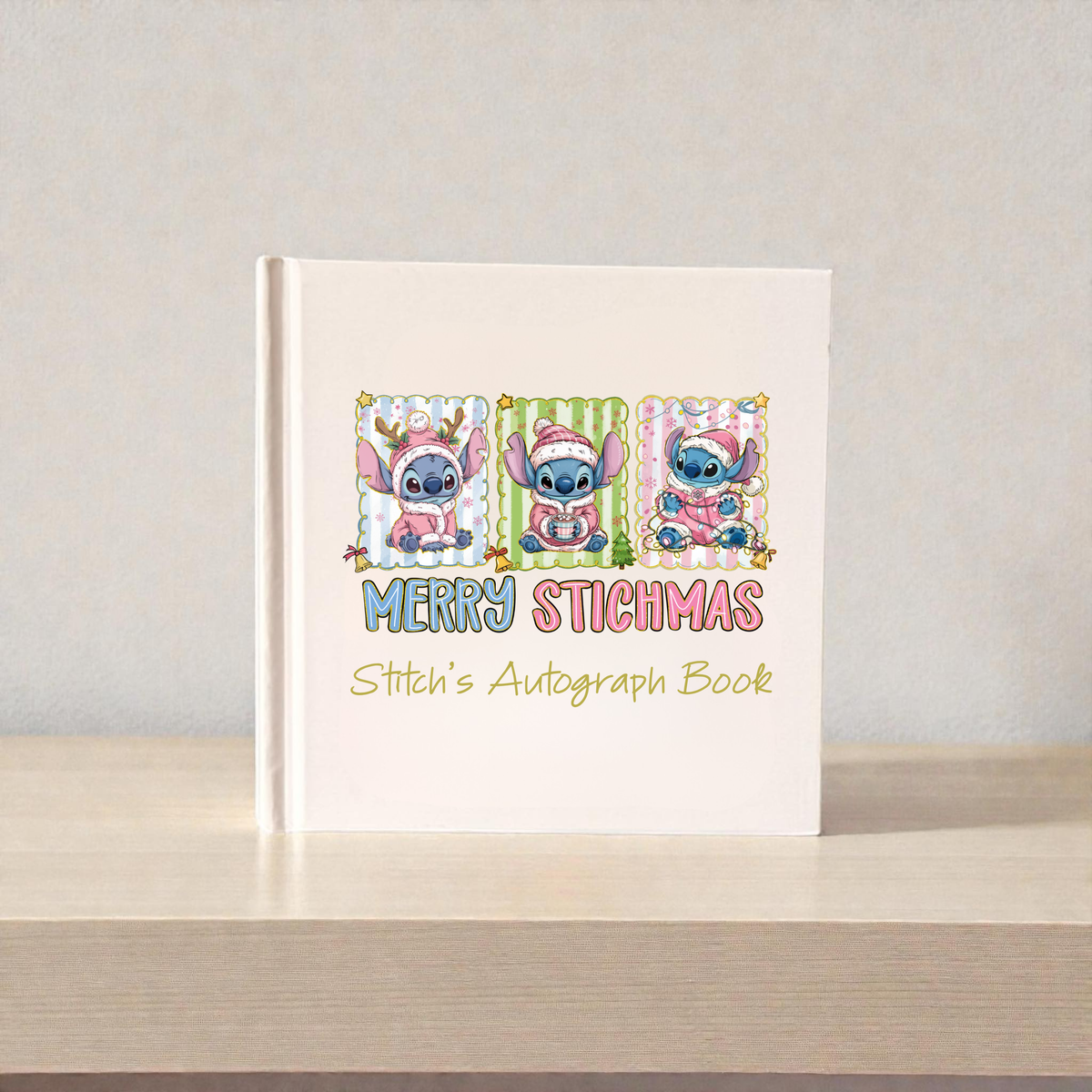 Personalized Merry Stitchmas Autograph Book