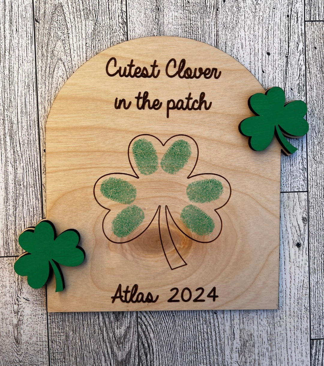 Cutest Clover in the Patch Sign (Hand or Footprint)