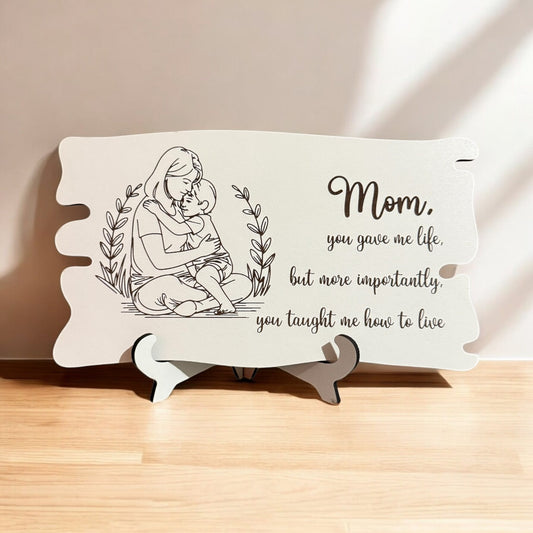 Celebrate Mom with a Heartfelt Touch – Mother’s Day Plaque with Easel Display