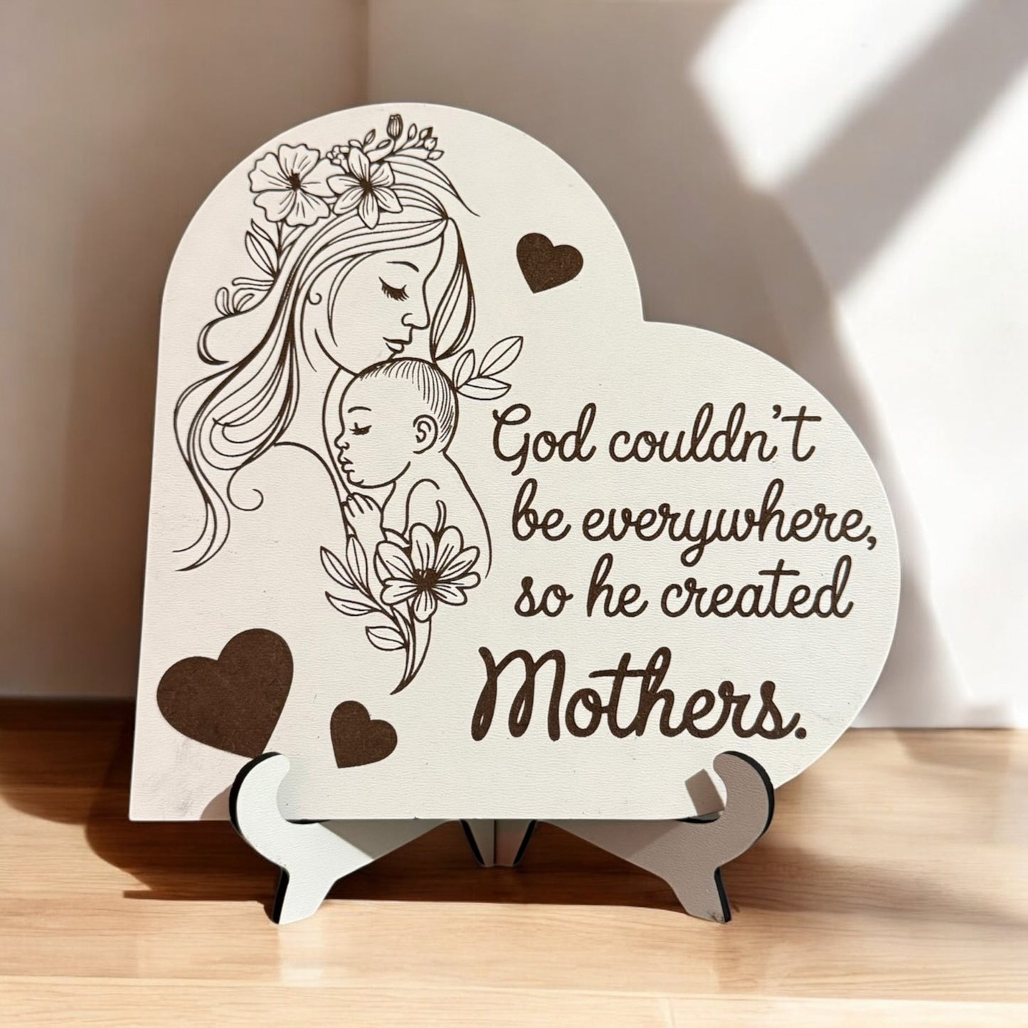 A Heartfelt Gift for the One Who Means the Most – Mother’s Day Heart Plaque with Easel