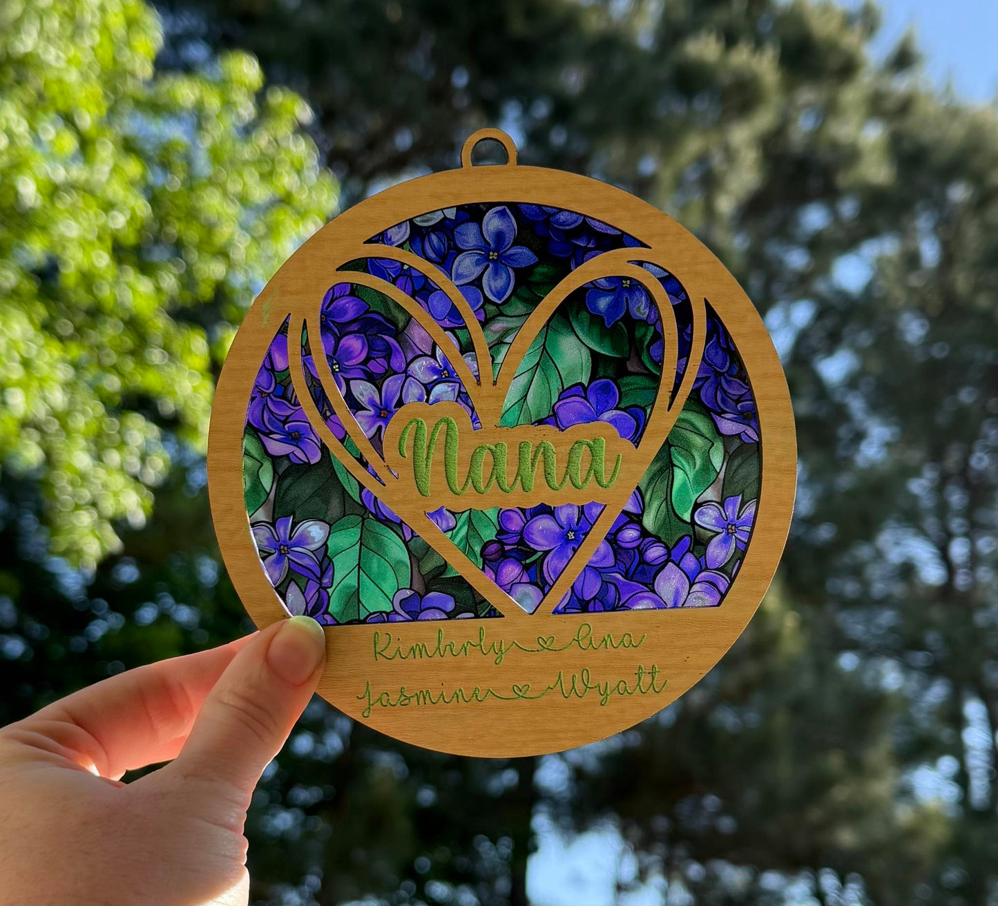 Custom Heart Sun Catcher – A Shimmering Tribute for Mother’s Day