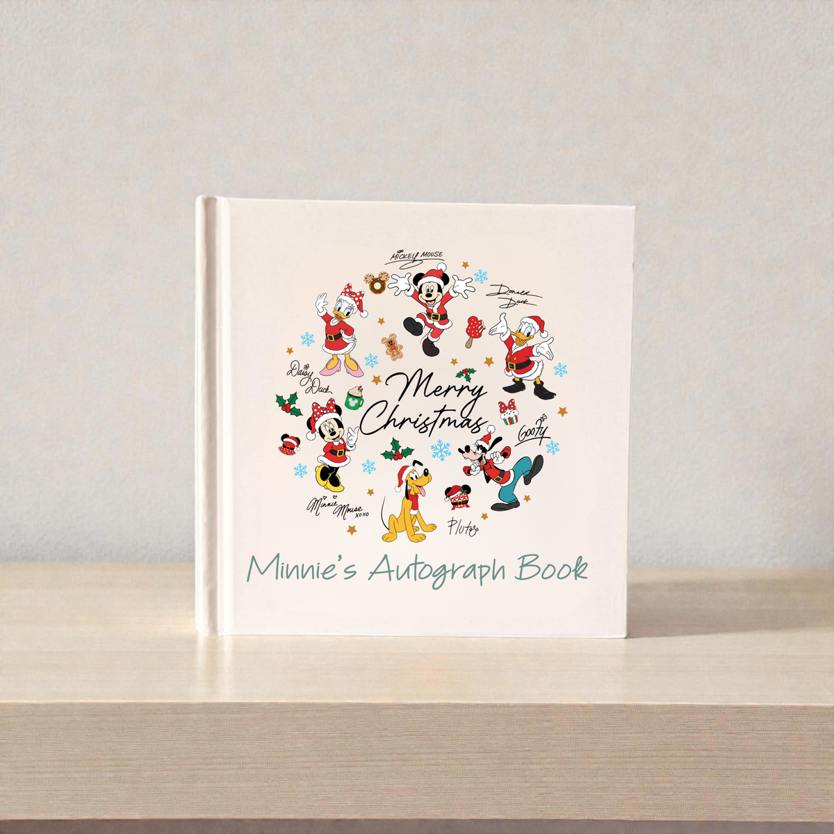 Personalized Merry Christmas Autograph Book