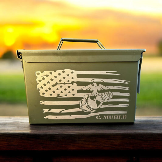 Custom Engraved Ammo Can – .30 or .50 Caliber – Personalized Gift for Dad