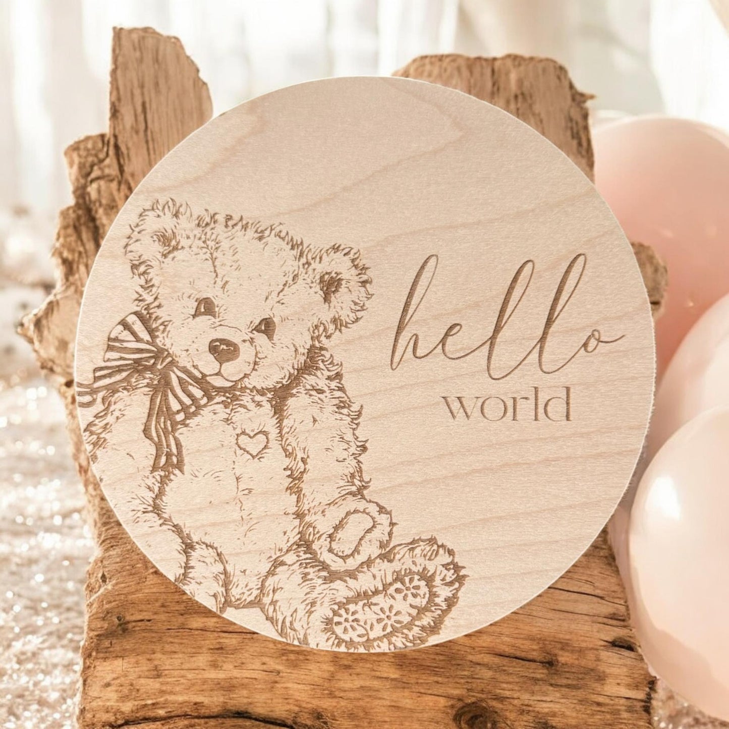 Vintage Teddy Bear Baby Announcement - A Timeless Way to Say "Hello, World!"