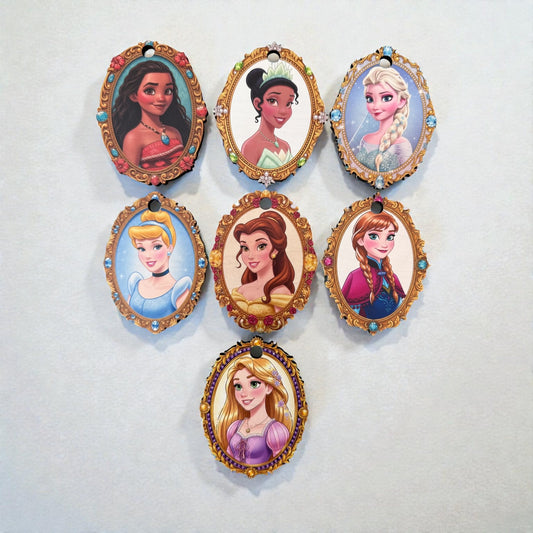 Disney Princess Signature Ornaments – Front Display + Back for Autographs
