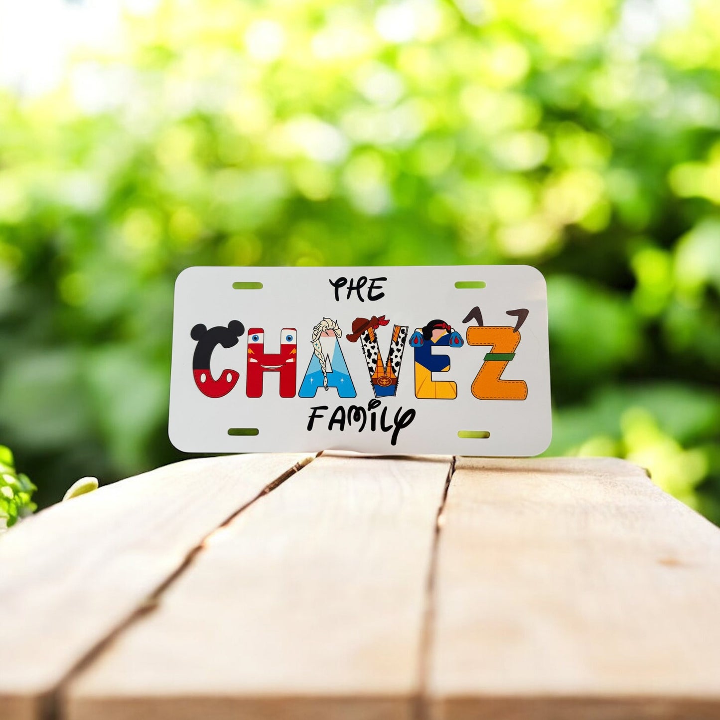Custom Stroller Name Sign – Personalized with Themed Characters