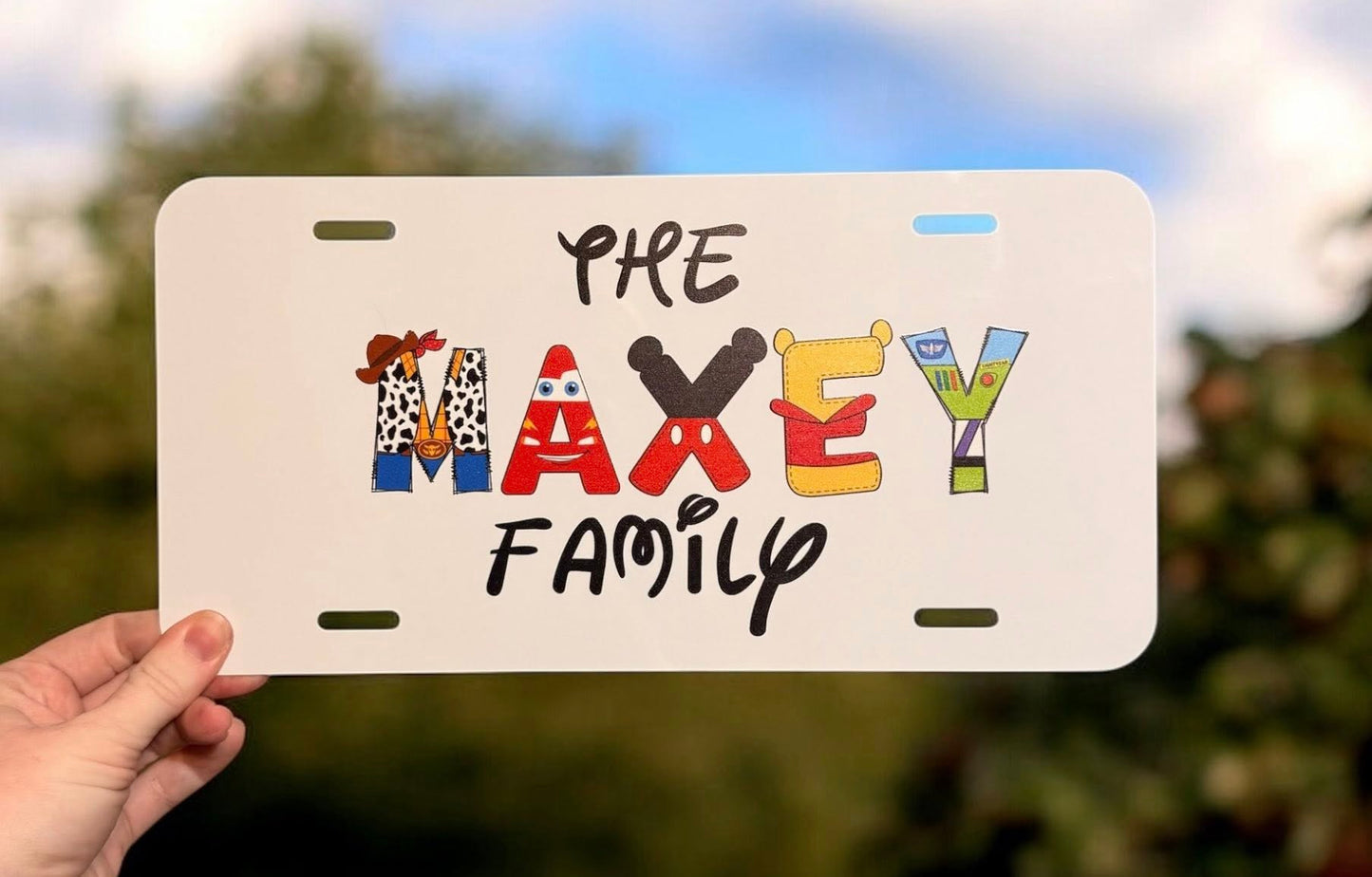 Custom Stroller Name Sign – Personalized with Themed Characters