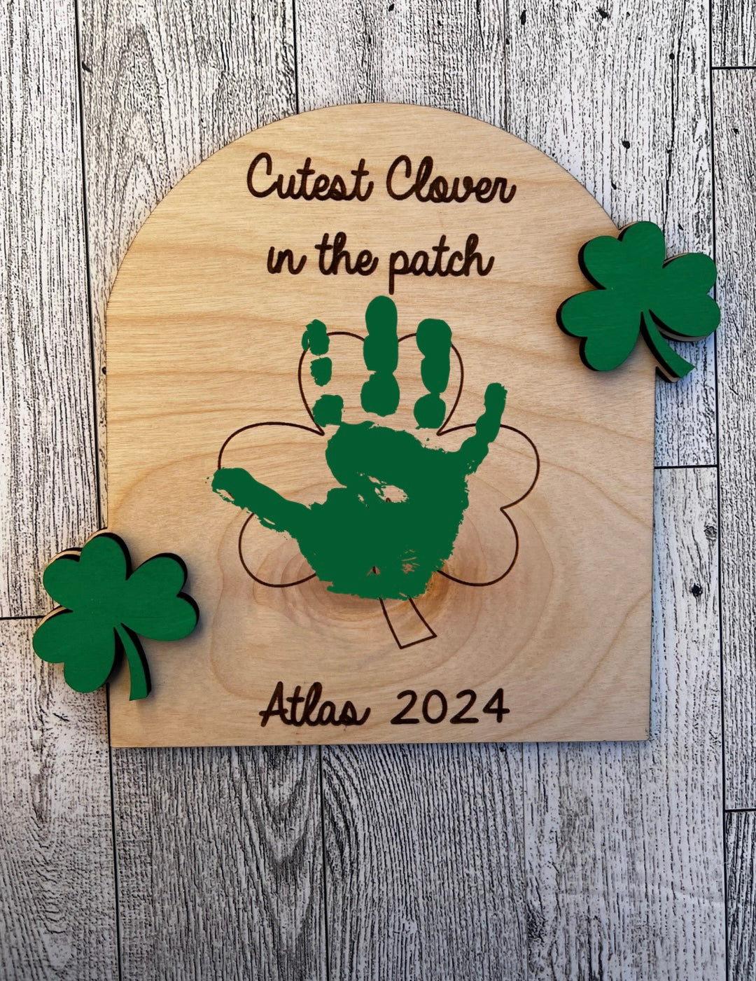 Cutest Clover in the Patch Sign (Hand or Footprint)