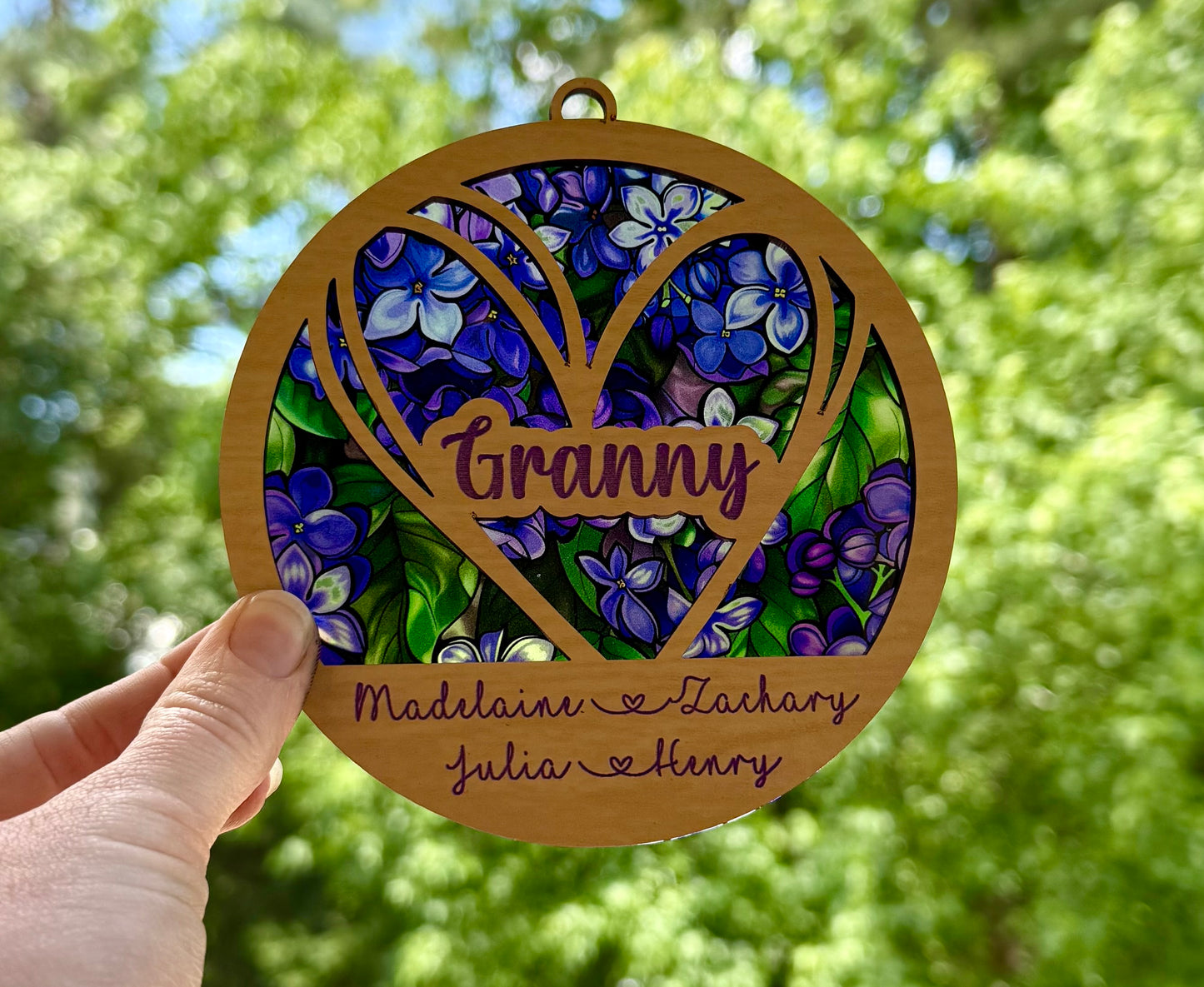 Custom Heart Sun Catcher – A Shimmering Tribute for Mother’s Day