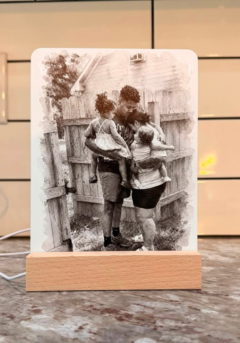 Custom 6x8 Acrylic LED Sign | Personalized Photo or Design Night Light