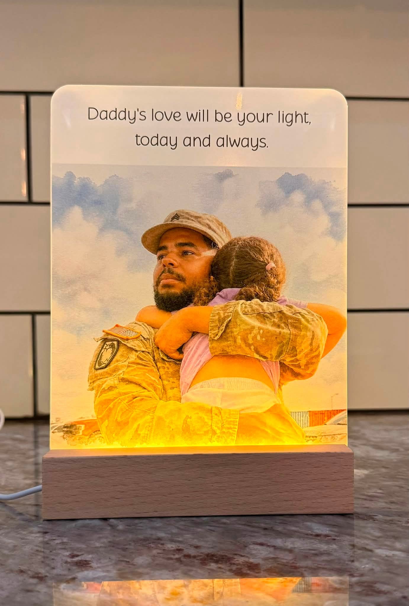 Custom 6x8 Acrylic LED Sign | Personalized Photo or Design Night Light