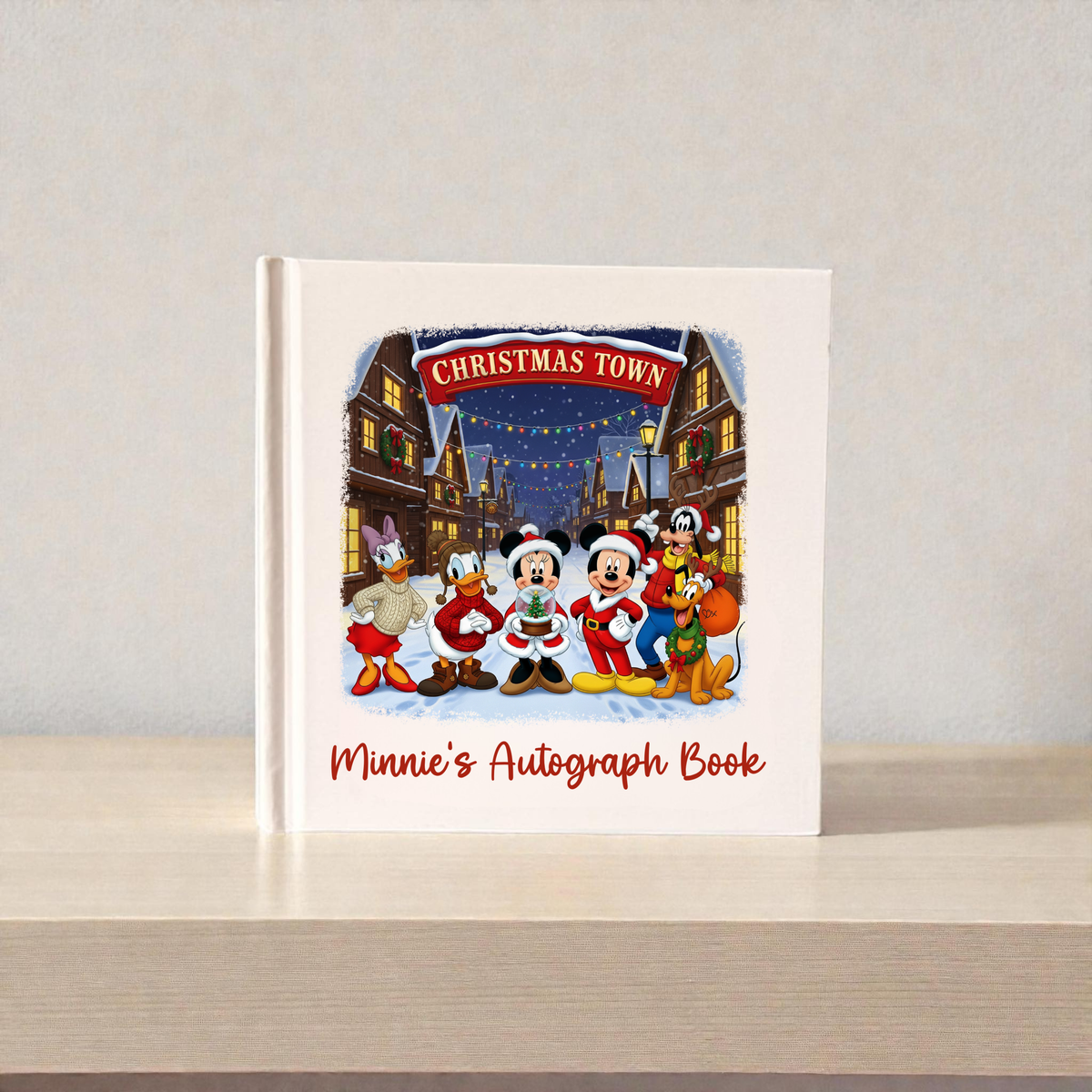 Personalized Christmas Town Autograph Book