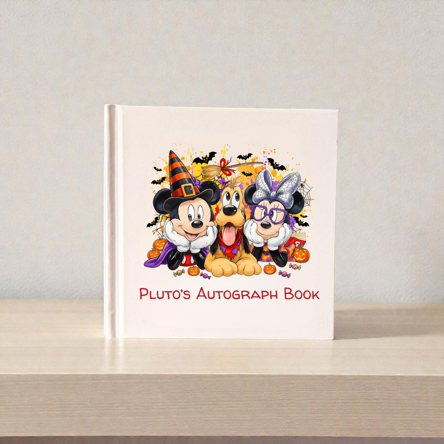 Personalized Mickey, Minnie & Pluto Halloween Autograph Book | Spooky Disney Vacation Keepsake