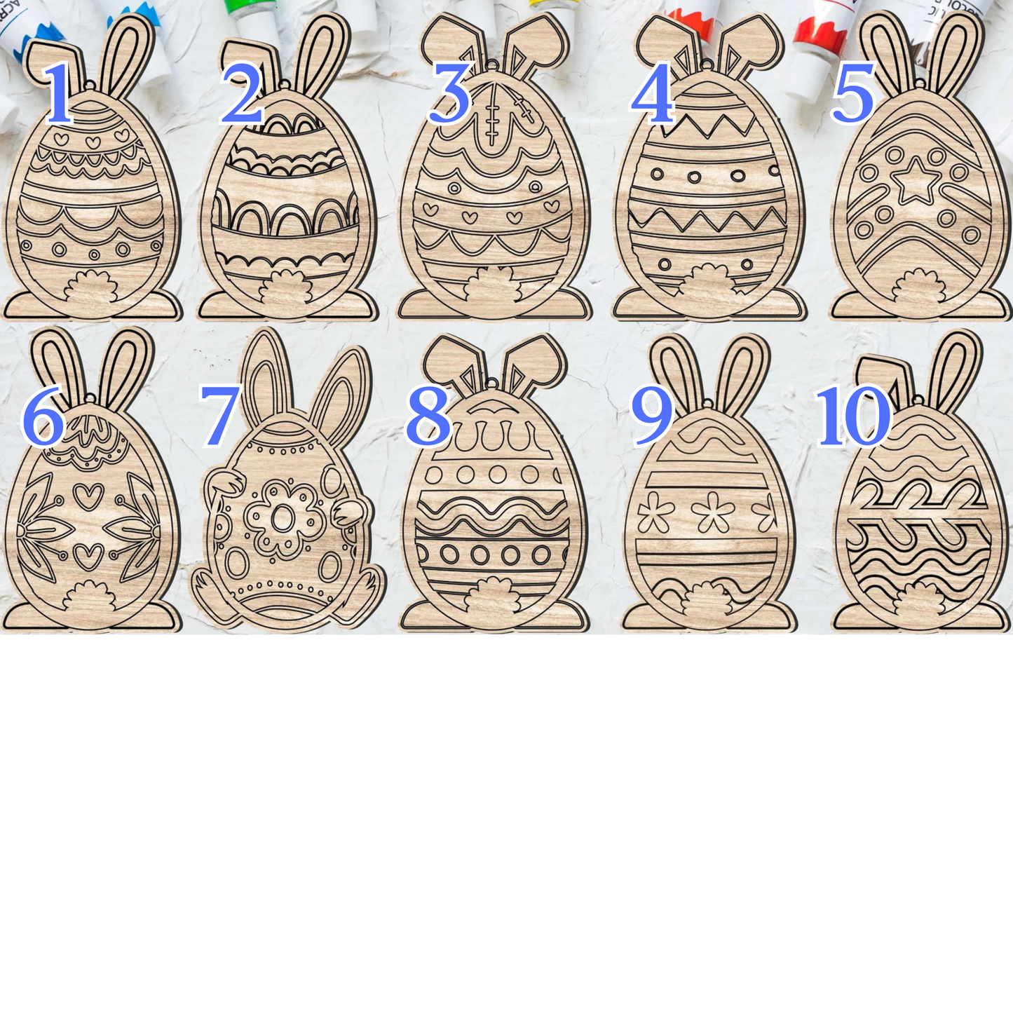 Wooden Easter Eggs – Fun DIY Coloring Activity for Kids!