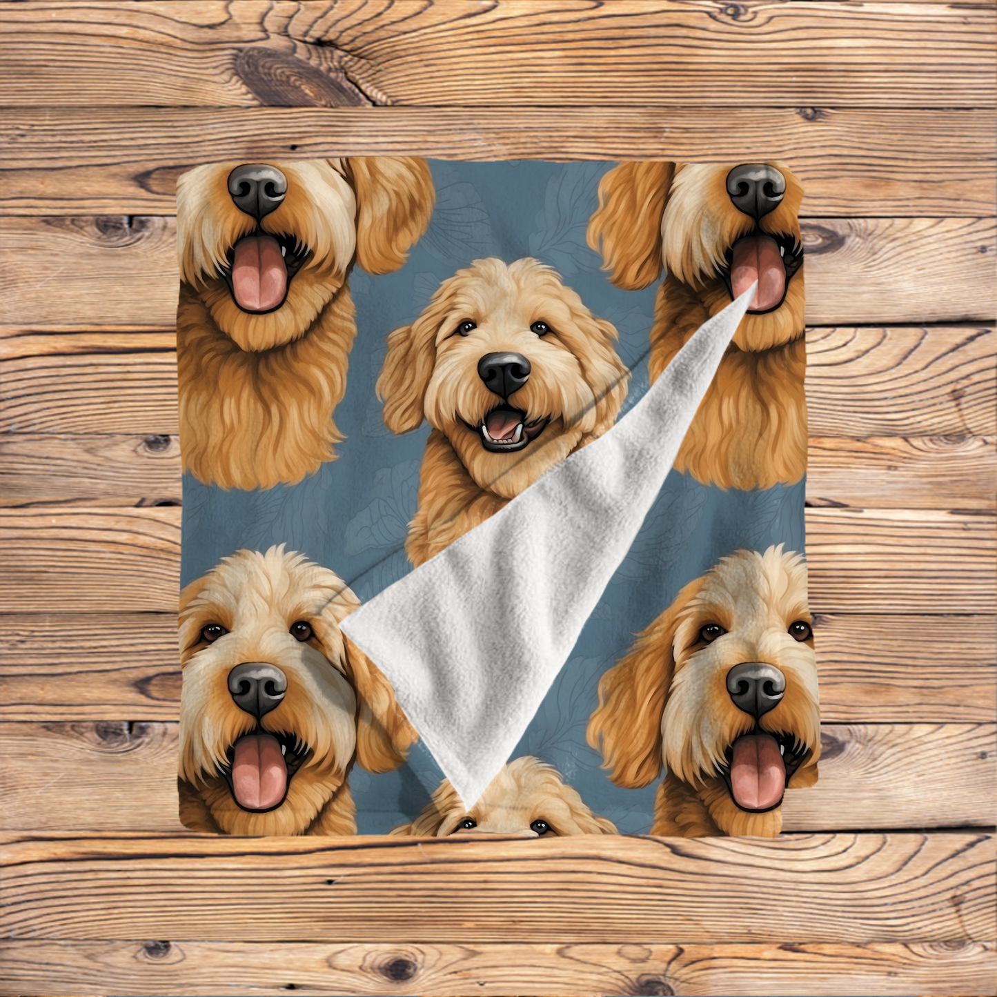 Blue Goldendoodle Minky Blankets! So Soft!!