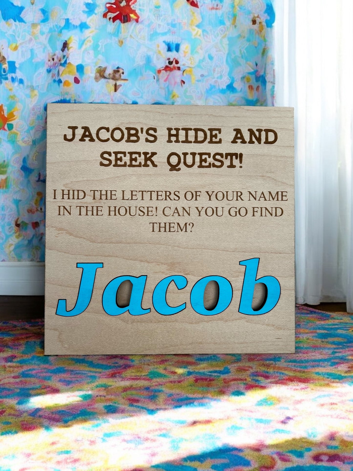 Custom Name Wooden Name Hide & Seek Puzzle Game