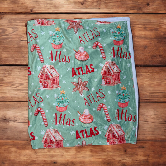 Custom Christmas Name Blanket