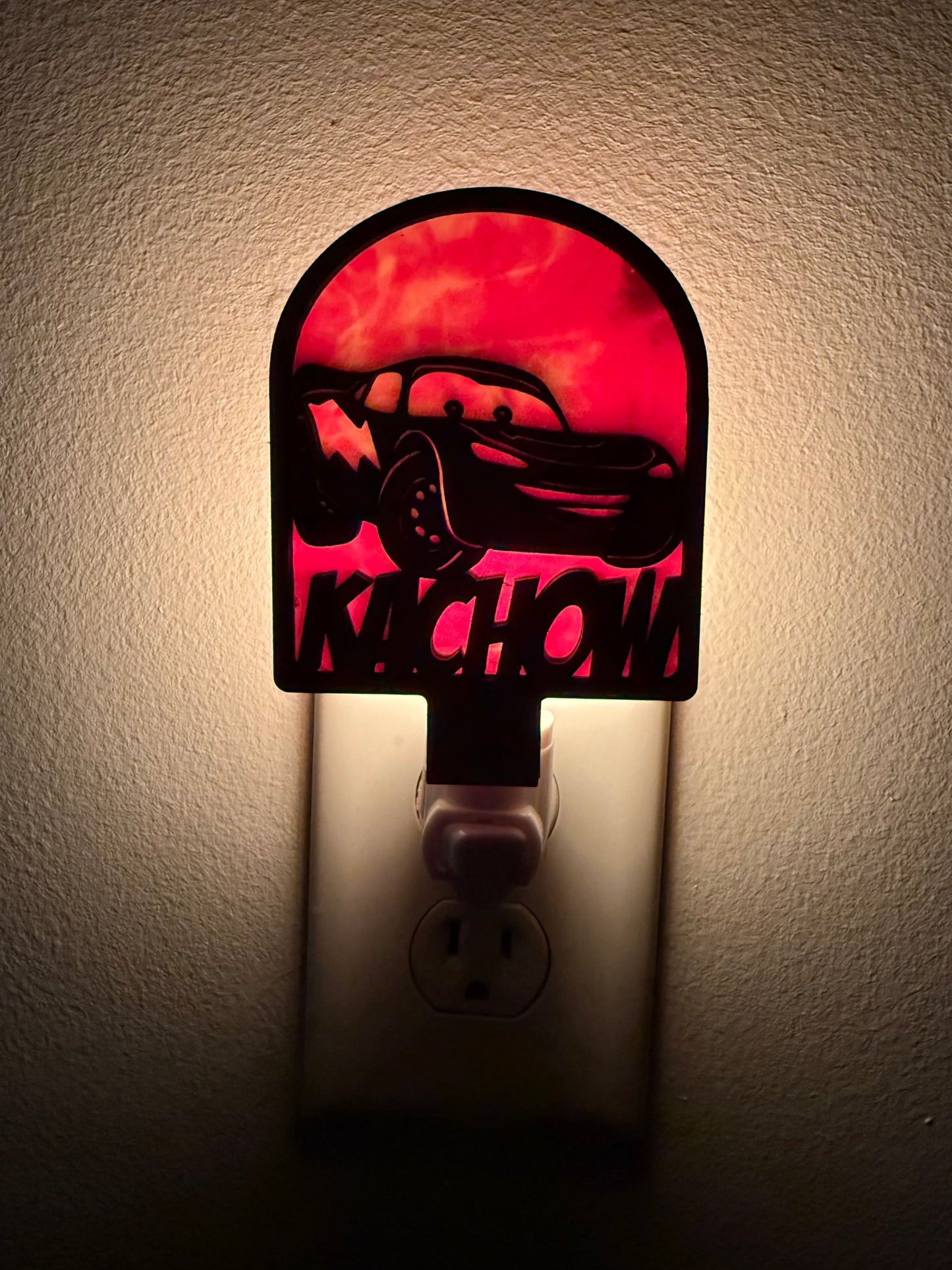 Lightning McQueen "Kachow" Nightlight – Speed & Style for Any Room!