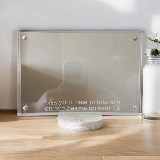 Custom 4x6 Acrylic Picture Frame – Personalized with Your Favorite Quote