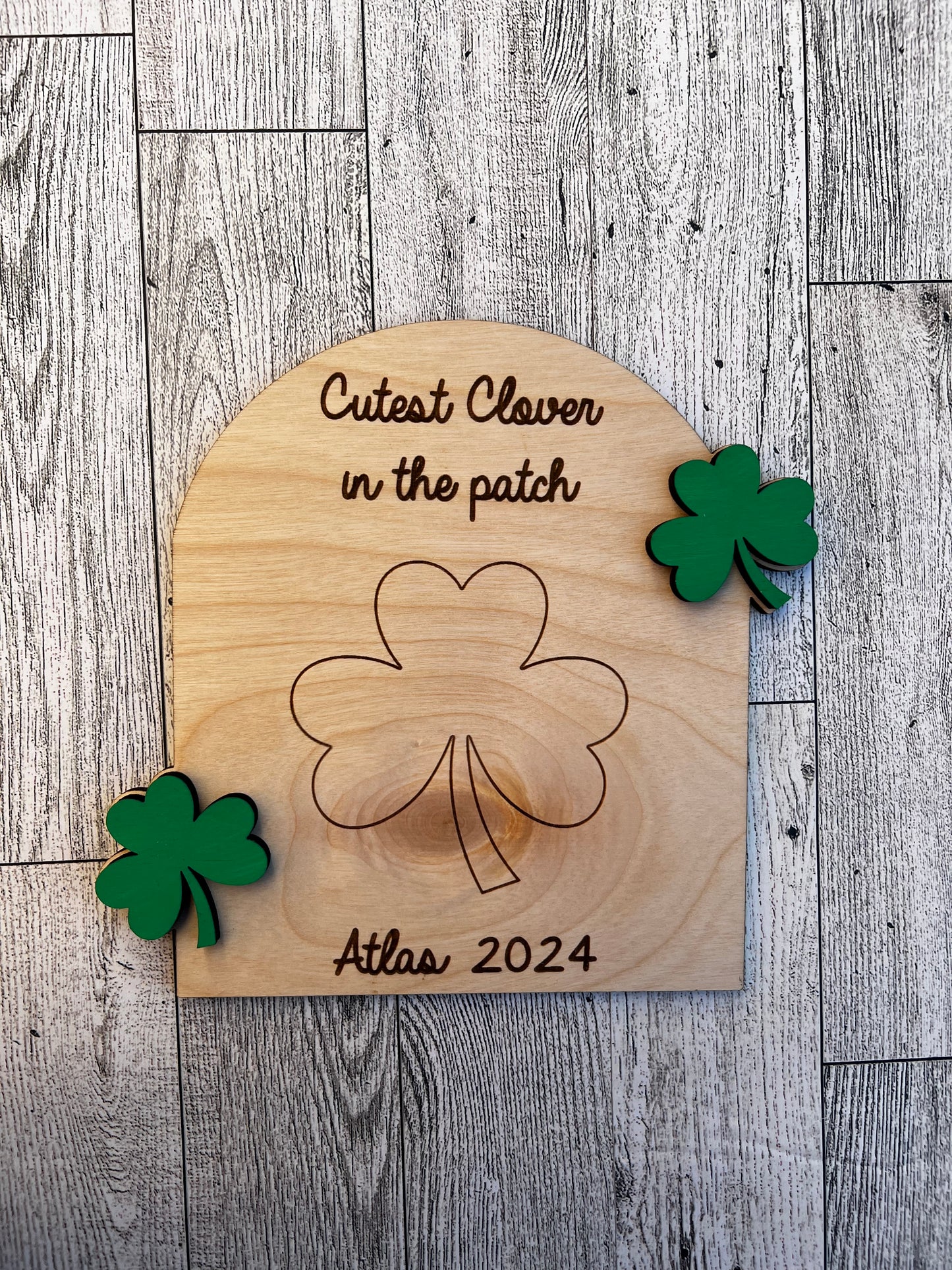 Cutest Clover in the Patch Sign (Hand or Footprint)