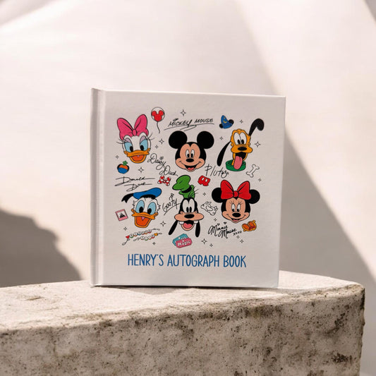 Personalized Classic Character Autograph Book | Custom Vacation Keepsake