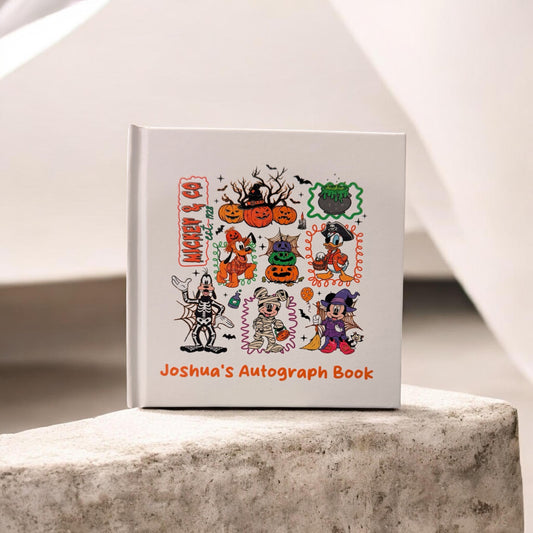 Personalized Classic Characters Halloween Autograph Book | Spooky Disney Vacation Keepsake