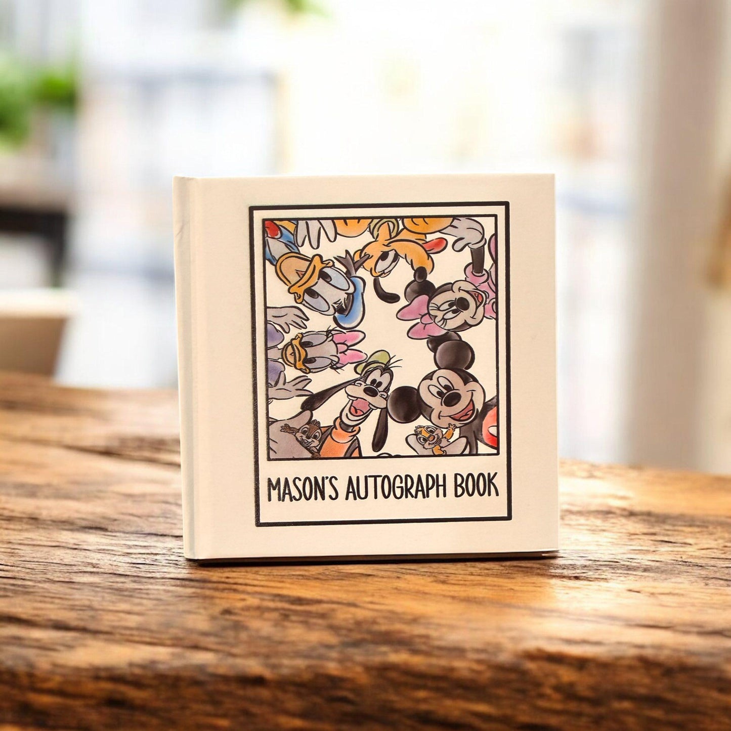 Custom Disney Autograph Book – Polaroid Cover Featuring the Sensational Six + Chip & Dale