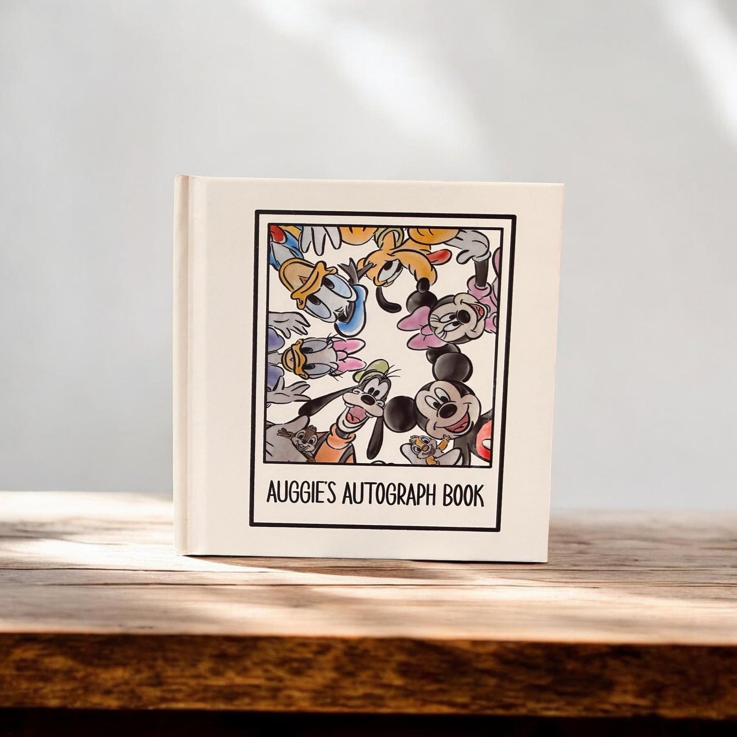 Custom Disney Autograph Book – Polaroid Cover Featuring the Sensational Six + Chip & Dale