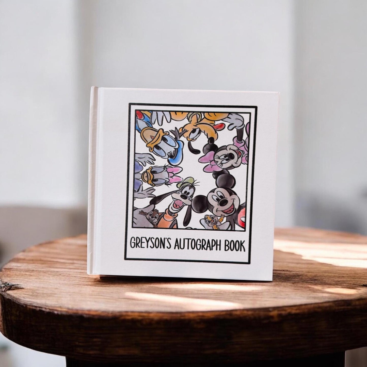 Custom Disney Autograph Book – Polaroid Cover Featuring the Sensational Six + Chip & Dale