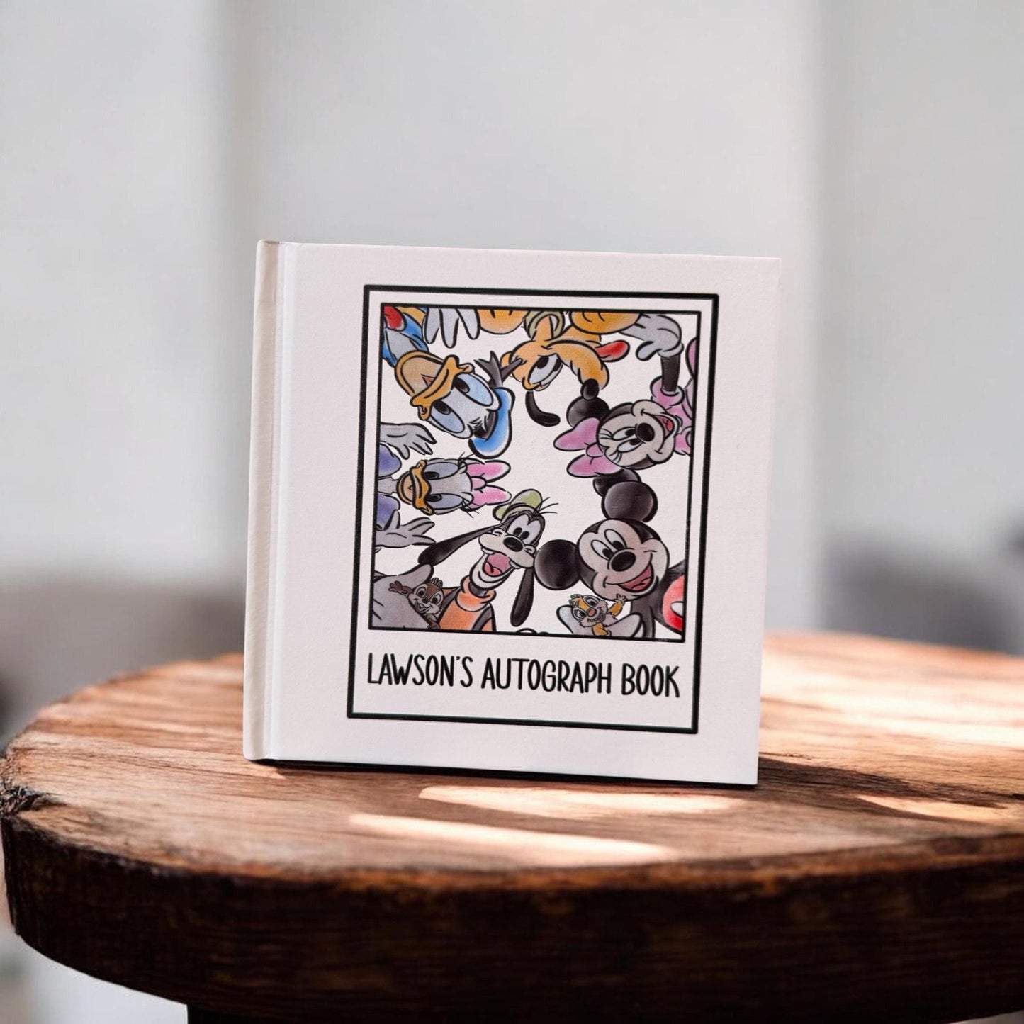 Custom Disney Autograph Book – Polaroid Cover Featuring the Sensational Six + Chip & Dale