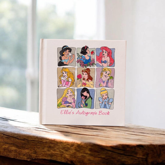 Personalized Disney Princess Autograph Book • Theme Park Signature Book • Personalized Keepsake for Vacations & Meet-and-Greets