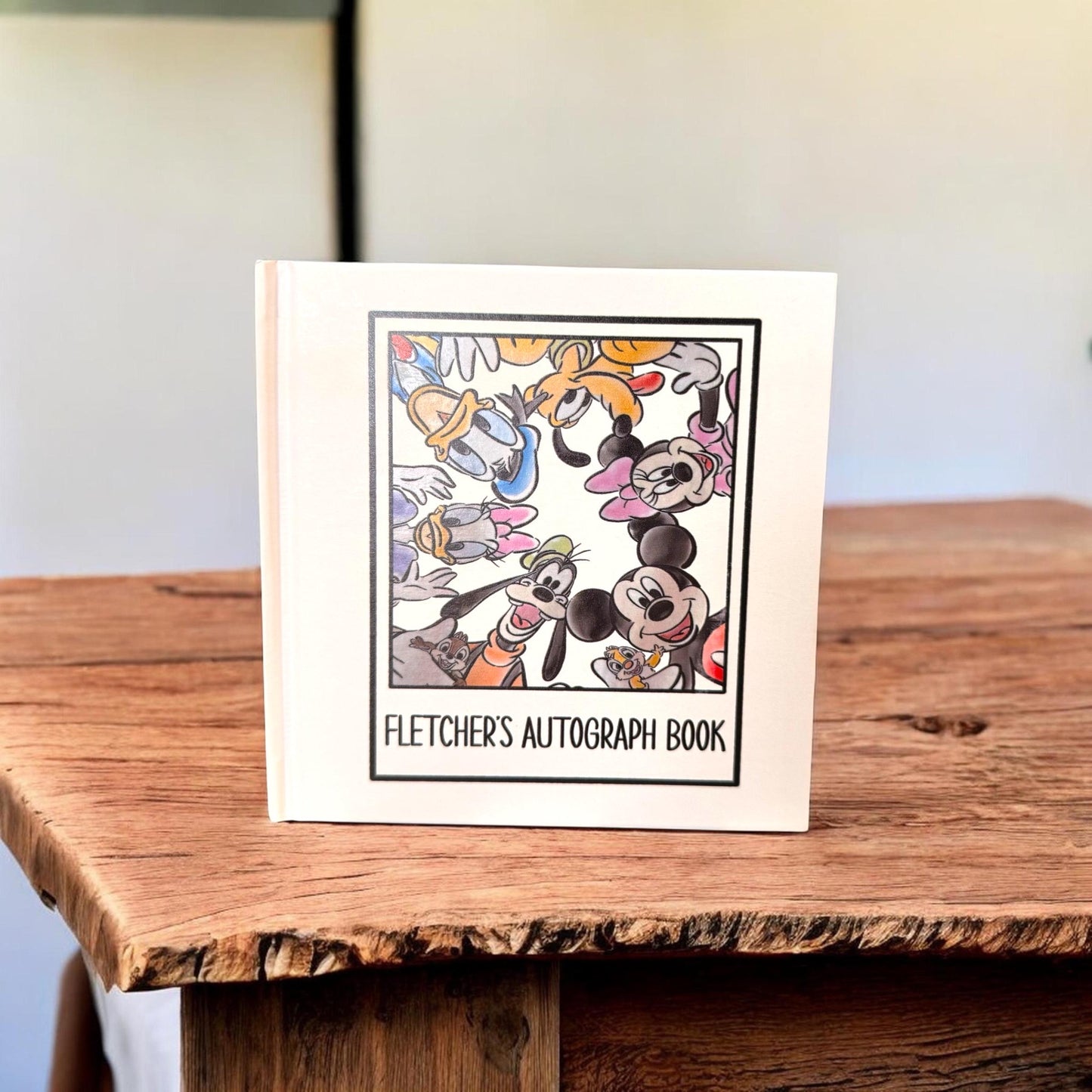 Custom Disney Autograph Book – Polaroid Cover Featuring the Sensational Six + Chip & Dale