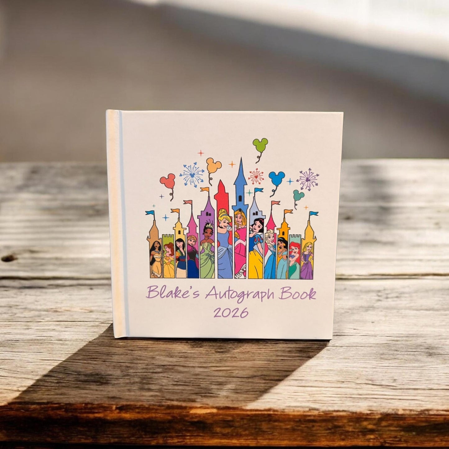 Personalized Princess Castle Autograph Book • Theme Park Keepsake for Vacations
