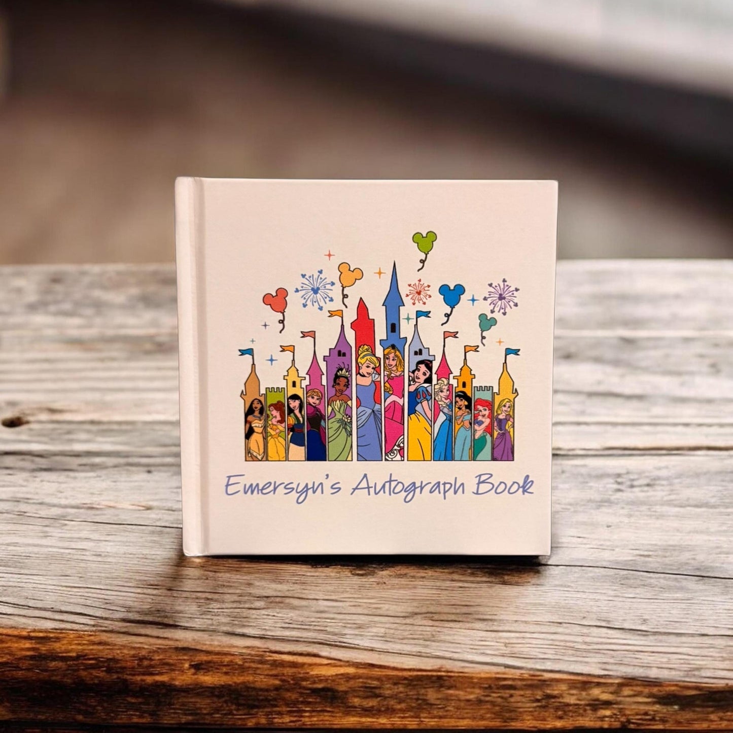 Personalized Princess Castle Autograph Book • Theme Park Keepsake for Vacations
